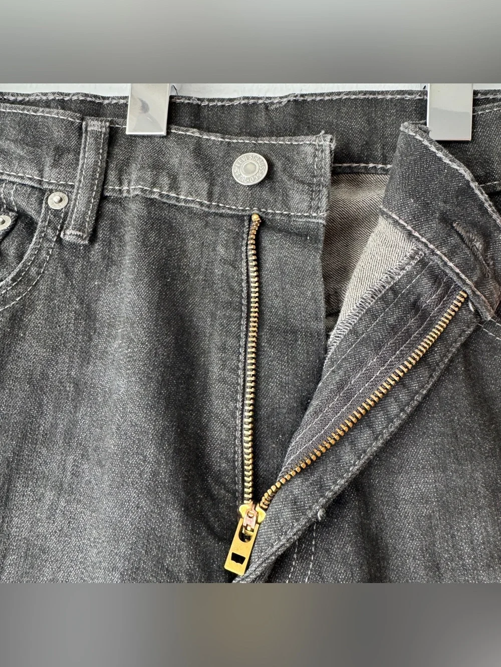 Levis 569 Loose Straight Fit Black Denim Jeans Men 34x34(33)